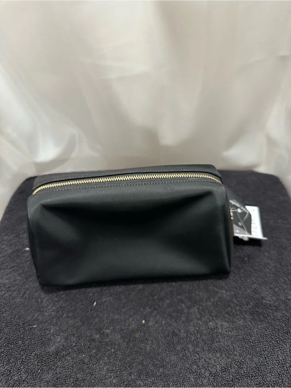 New with Tags - kate spade Black Nylon Cosmetic Case with Gold Hardware